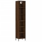 vidaXL Aparador alto madera contrachapada roble marrón 34,5x32,5x180cm vidaXL Aparador alto madera contrachapada roble marrón 34,5x32,5x180cm