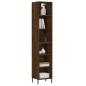 vidaXL Aparador alto madera contrachapada roble marrón 34,5x32,5x180cm vidaXL Aparador alto madera contrachapada roble marrón 34,5x32,5x180cm