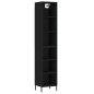 vidaXL Aparador alto madera contrachapada negro 34,5x32,5x180 cm vidaXL Aparador alto madera contrachapada negro 34,5x32,5x180 cm