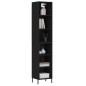 vidaXL Aparador alto madera contrachapada negro 34,5x32,5x180 cm vidaXL Aparador alto madera contrachapada negro 34,5x32,5x180 cm