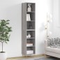 vidaXL Aparador alto madera contrachapada gris Sonoma 34,5x32,5x180 cm vidaXL Aparador alto madera contrachapada gris Sonoma 34,5x32,5x180 cm