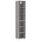 vidaXL Aparador alto madera contrachapada gris Sonoma 34,5x32,5x180 cm vidaXL Aparador alto madera contrachapada gris Sonoma 34,5x32,5x180 cm