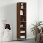 vidaXL Aparador alto madera contrachapada roble marrón 34,5x32,5x180cm vidaXL Aparador alto madera contrachapada roble marrón 34,5x32,5x180cm