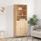 vidaXL Aparador alto madera contrachapada color roble 69,5x34x180 cm vidaXL Aparador alto madera contrachapada color roble 69,5x34x180 cm