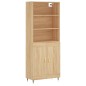 vidaXL Aparador alto madera contrachapada color roble 69,5x34x180 cm vidaXL Aparador alto madera contrachapada color roble 69,5x34x180 cm