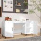 vidaXL Escritorio madera contrachapada blanco brillante 140x50x75 cm vidaXL Escritorio madera contrachapada blanco brillante 140x50x75 cm