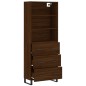 vidaXL Aparador alto madera contrachapada marrón roble 69,5x34x180 cm vidaXL Aparador alto madera contrachapada marrón roble 69,5x34x180 cm
