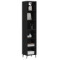 vidaXL Aparador alto madera contrachapada negro 34,5x32,5x180 cm vidaXL Aparador alto madera contrachapada negro 34,5x32,5x180 cm