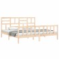 vidaXL Estructura de cama de matrimonio con cabecero madera maciza vidaXL Estructura de cama de matrimonio con cabecero madera maciza