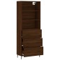 vidaXL Aparador alto madera contrachapada marrón roble 69,5x34x180 cm vidaXL Aparador alto madera contrachapada marrón roble 69,5x34x180 cm
