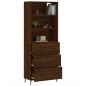 vidaXL Aparador alto madera contrachapada marrón roble 69,5x34x180 cm vidaXL Aparador alto madera contrachapada marrón roble 69,5x34x180 cm