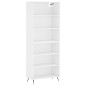 vidaXL Aparador alto madera de ingeniería blanco 69,5x32,5x180 cm vidaXL Aparador alto madera de ingeniería blanco 69,5x32,5x180 cm