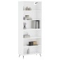 vidaXL Aparador alto madera de ingeniería blanco 69,5x32,5x180 cm vidaXL Aparador alto madera de ingeniería blanco 69,5x32,5x180 cm
