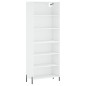 vidaXL Aparador alto madera de ingeniería blanco 69,5x32,5x180 cm vidaXL Aparador alto madera de ingeniería blanco 69,5x32,5x180 cm