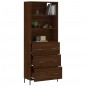 vidaXL Aparador alto madera contrachapada marrón roble 69,5x34x180 cm vidaXL Aparador alto madera contrachapada marrón roble 69,5x34x180 cm