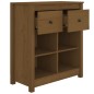 vidaXL Aparador de madera maciza de pino marrón miel 70x35x80 cm vidaXL Aparador de madera maciza de pino marrón miel 70x35x80 cm