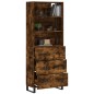 vidaXL Aparador alto madera contrachapada roble ahumado 69,5x34x180 cm vidaXL Aparador alto madera contrachapada roble ahumado 69,5x34x180 cm