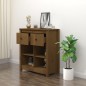vidaXL Aparador de madera maciza de pino marrón miel 70x35x80 cm vidaXL Aparador de madera maciza de pino marrón miel 70x35x80 cm