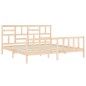 vidaXL Estructura de cama de matrimonio con cabecero madera maciza vidaXL Estructura de cama de matrimonio con cabecero madera maciza