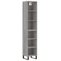 vidaXL Aparador alto madera contrachapada gris Sonoma 34,5x32,5x180 cm vidaXL Aparador alto madera contrachapada gris Sonoma 34,5x32,5x180 cm