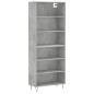 vidaXL Aparador alto madera ingeniería gris hormigón 69,5x32,5x180 cm vidaXL Aparador alto madera ingeniería gris hormigón 69,5x32,5x180 cm