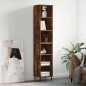 vidaXL Aparador alto contrachapada roble ahumado 34,5x32,5x180 cm vidaXL Aparador alto contrachapada roble ahumado 34,5x32,5x180 cm