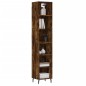 vidaXL Aparador alto contrachapada roble ahumado 34,5x32,5x180 cm vidaXL Aparador alto contrachapada roble ahumado 34,5x32,5x180 cm