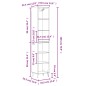 vidaXL Aparador alto contrachapada roble ahumado 34,5x32,5x180 cm vidaXL Aparador alto contrachapada roble ahumado 34,5x32,5x180 cm