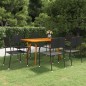 vidaXL Juego de comedor de jardín 7 piezas negro vidaXL Juego de comedor de jardín 7 piezas negro