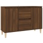 vidaXL Aparador de madera contrachapada roble marrón 103,5x35x70 cm vidaXL Aparador de madera contrachapada roble marrón 103,5x35x70 cm