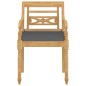 vidaXL Sillas Batavia con cojines 6 unidades madera maciza de teca vidaXL Sillas Batavia con cojines 6 unidades madera maciza de teca