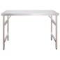 vidaXL Mesa de trabajo para cocina con estante acero inox 120x60x115cm vidaXL Mesa de trabajo para cocina con estante acero inox 120x60x115cm