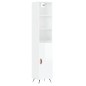 vidaXL Aparador alto madera contrachapada blanco brillo 34,5x34x180 cm vidaXL Aparador alto madera contrachapada blanco brillo 34,5x34x180 cm