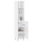 vidaXL Aparador alto madera contrachapada blanco brillo 34,5x34x180 cm vidaXL Aparador alto madera contrachapada blanco brillo 34,5x34x180 cm