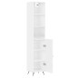 vidaXL Aparador alto madera contrachapada blanco brillo 34,5x34x180 cm vidaXL Aparador alto madera contrachapada blanco brillo 34,5x34x180 cm