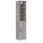 vidaXL Aparador alto madera contrachapada gris Sonoma 34,5x34x180 cm vidaXL Aparador alto madera contrachapada gris Sonoma 34,5x34x180 cm