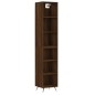 vidaXL Aparador alto madera contrachapada roble marrón 34,5x32,5x180cm vidaXL Aparador alto madera contrachapada roble marrón 34,5x32,5x180cm