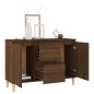 vidaXL Aparador de madera contrachapada roble marrón 103,5x35x70 cm vidaXL Aparador de madera contrachapada roble marrón 103,5x35x70 cm