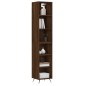 vidaXL Aparador alto madera contrachapada roble marrón 34,5x32,5x180cm vidaXL Aparador alto madera contrachapada roble marrón 34,5x32,5x180cm