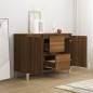 vidaXL Aparador de madera contrachapada roble marrón 103,5x35x70 cm vidaXL Aparador de madera contrachapada roble marrón 103,5x35x70 cm