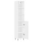 vidaXL Aparador alto madera contrachapada blanco 34,5x34x180 cm vidaXL Aparador alto madera contrachapada blanco 34,5x34x180 cm