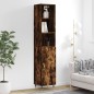 vidaXL Aparador de madera contrachapada roble ahumado 34,5x34x180 cm vidaXL Aparador de madera contrachapada roble ahumado 34,5x34x180 cm