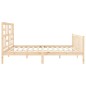 vidaXL Estructura de cama de matrimonio con cabecero madera maciza vidaXL Estructura de cama de matrimonio con cabecero madera maciza