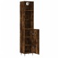 vidaXL Aparador de madera contrachapada roble ahumado 34,5x34x180 cm vidaXL Aparador de madera contrachapada roble ahumado 34,5x34x180 cm