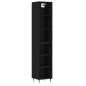 vidaXL Aparador alto madera contrachapada negro 34,5x32,5x180 cm vidaXL Aparador alto madera contrachapada negro 34,5x32,5x180 cm