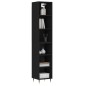 vidaXL Aparador alto madera contrachapada negro 34,5x32,5x180 cm vidaXL Aparador alto madera contrachapada negro 34,5x32,5x180 cm