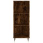 vidaXL Aparador alto contrachapada roble ahumado 34,5x32,5x180 cm vidaXL Aparador alto contrachapada roble ahumado 34,5x32,5x180 cm