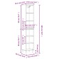 vidaXL Aparador alto madera contrachapada roble marrón 34,5x32,5x180cm