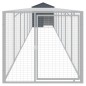 vidaXL Jaula gallinas con corral acero galvanizado gris 117x813x123 cm vidaXL Jaula gallinas con corral acero galvanizado gris 117x813x123 cm