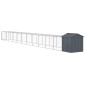 vidaXL Jaula gallinas con corral acero galvanizado gris 117x1221x123cm